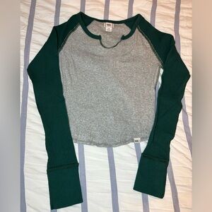 BDG Gray and Green Top